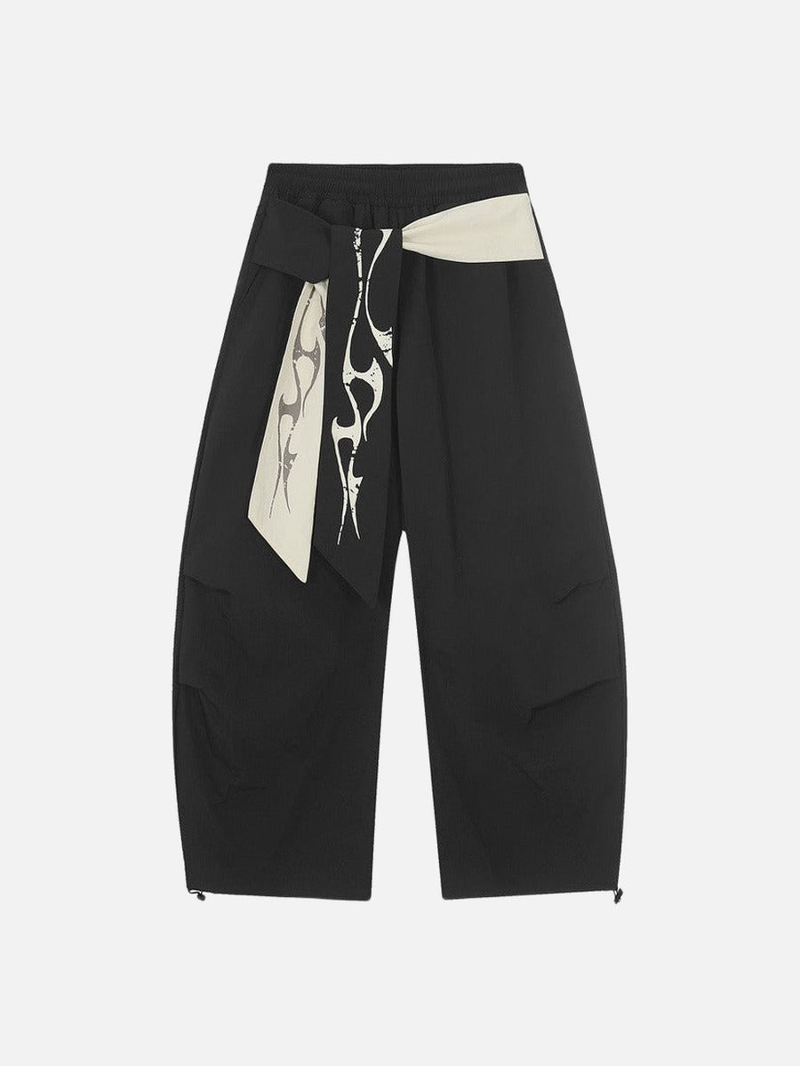 Abstract Flame Wide-Leg Pants