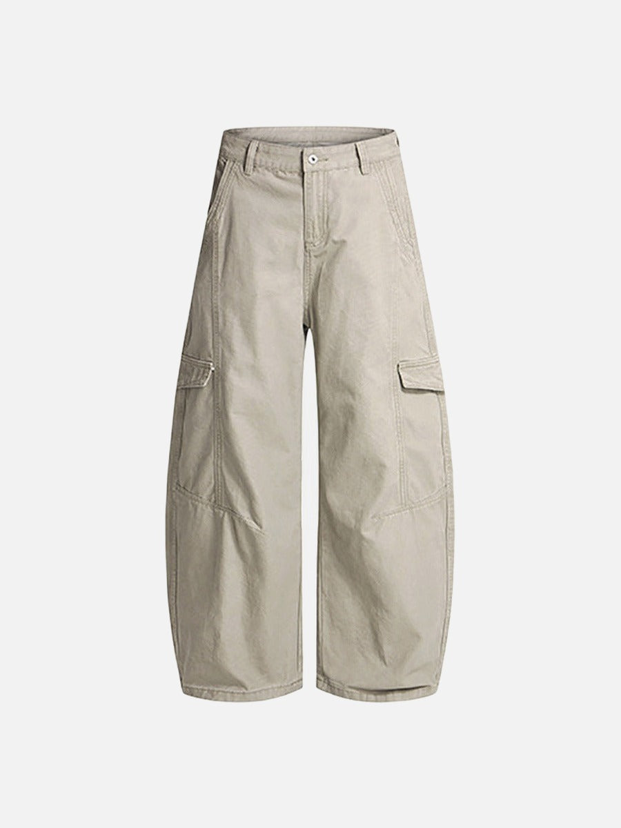 Baggy Cargo Pants - Wide-Leg Pants