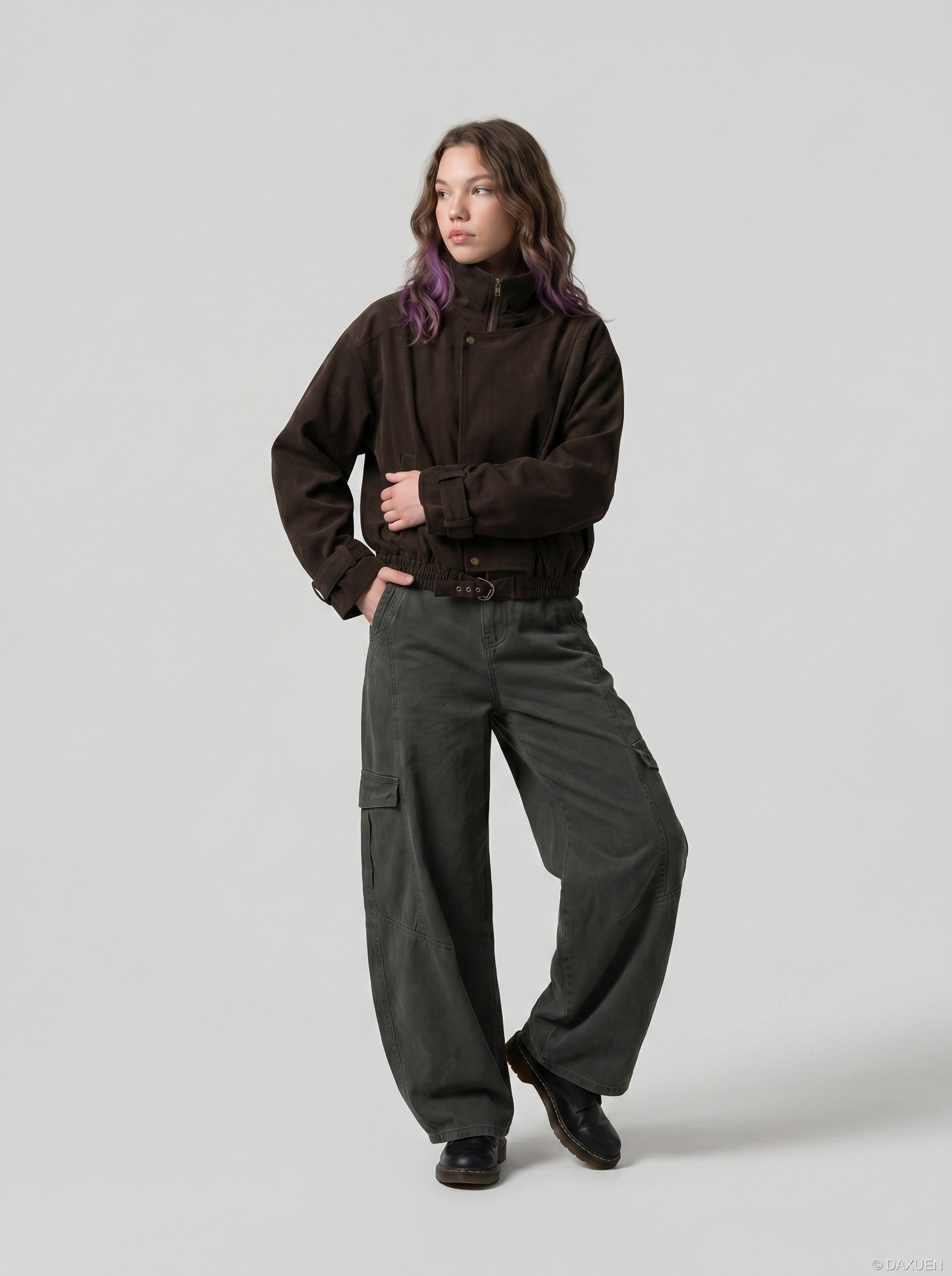 Baggy Cargo Pants - Wide-Leg Pants