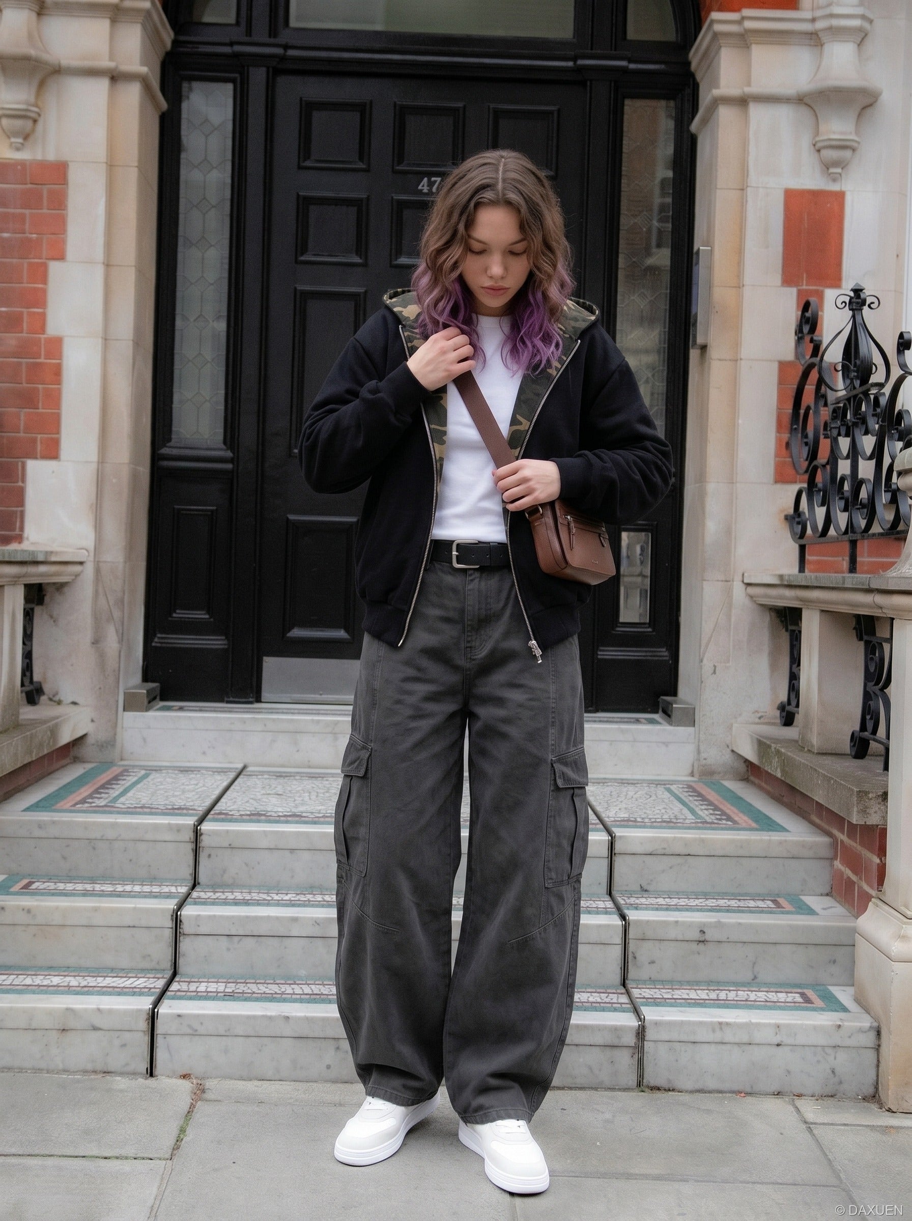 Baggy Cargo Pants - Wide-Leg Pants