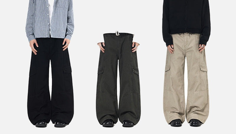Baggy Cargo Pants - Wide-Leg Pants
