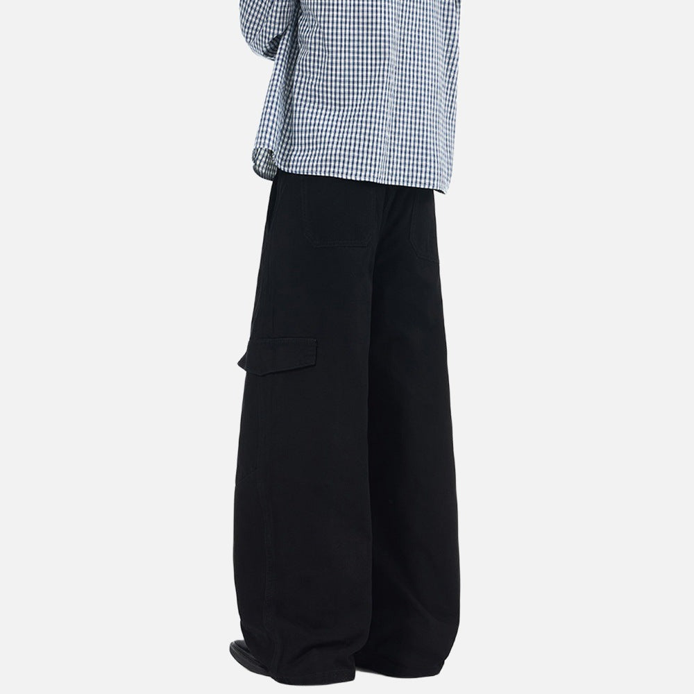 Baggy Cargo Pants - Wide-Leg Pants