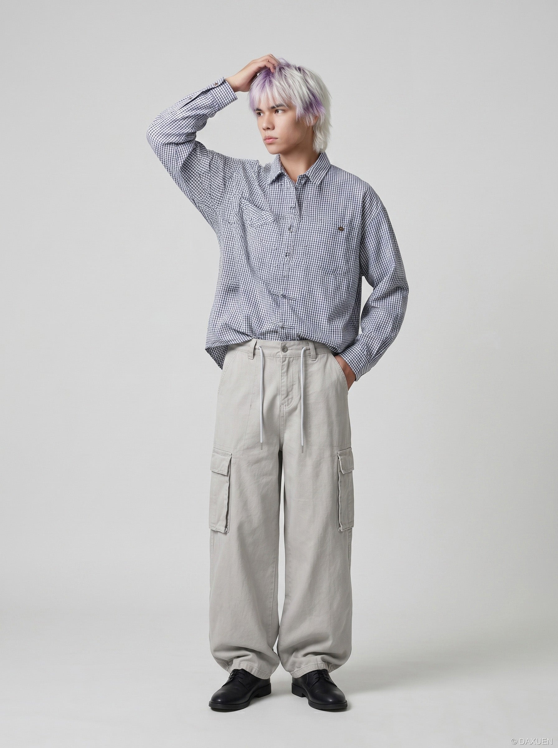 Baggy Wide-Leg Cargo Pants