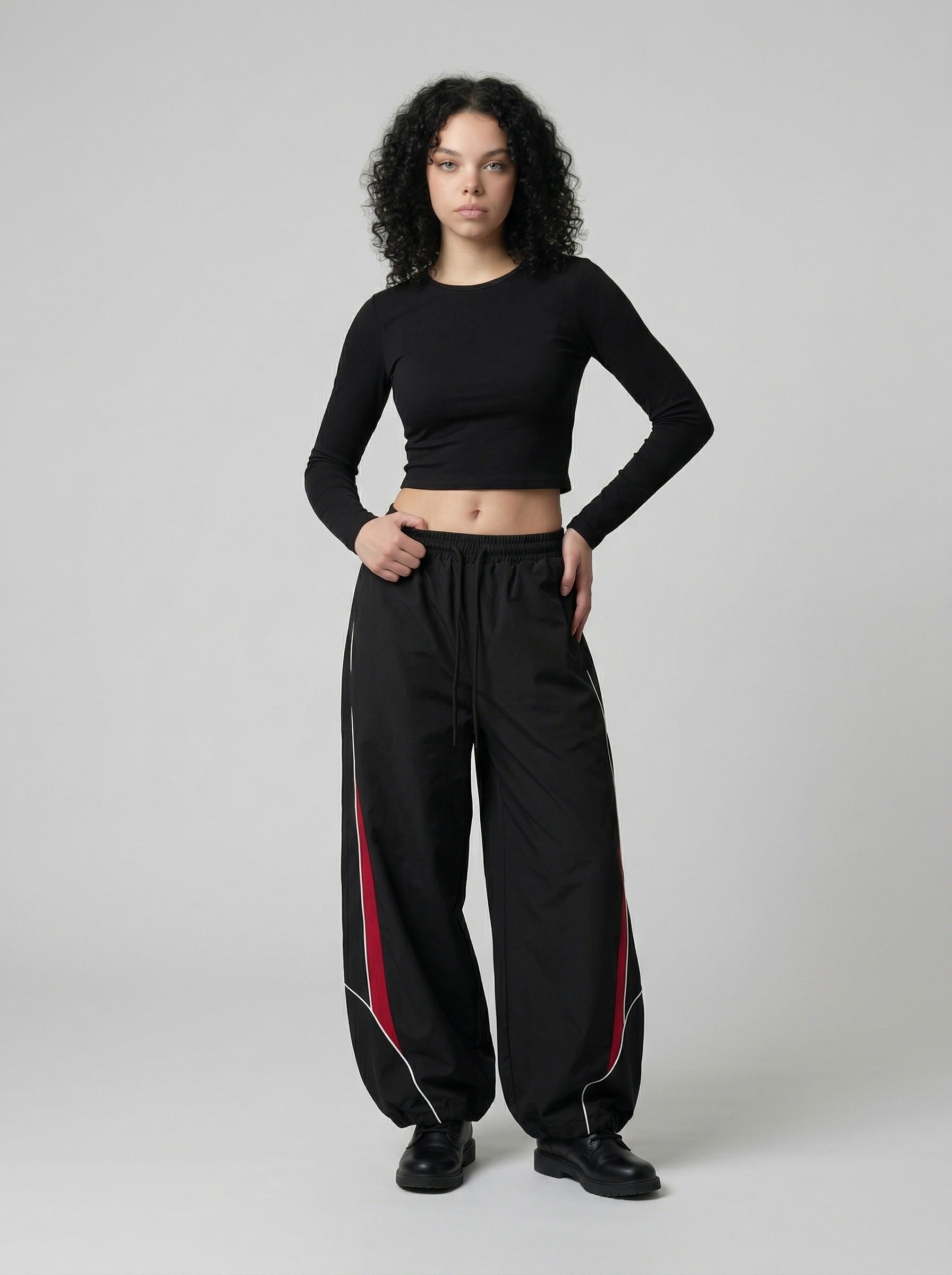 Pantalones de chándal con efecto globo