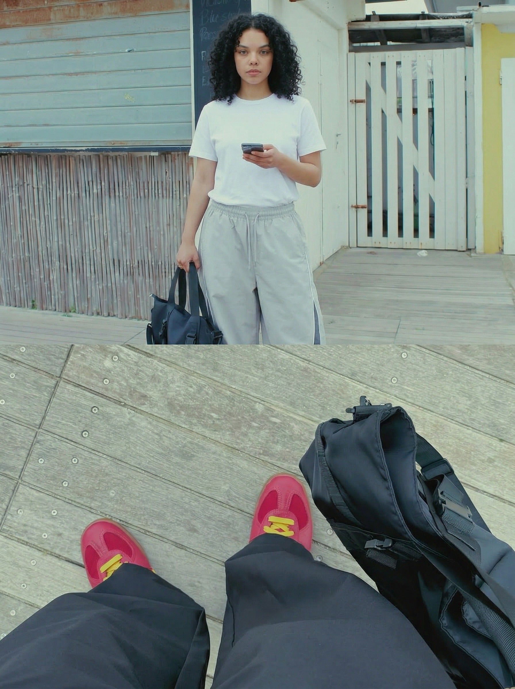 Pantalones de chándal con efecto globo