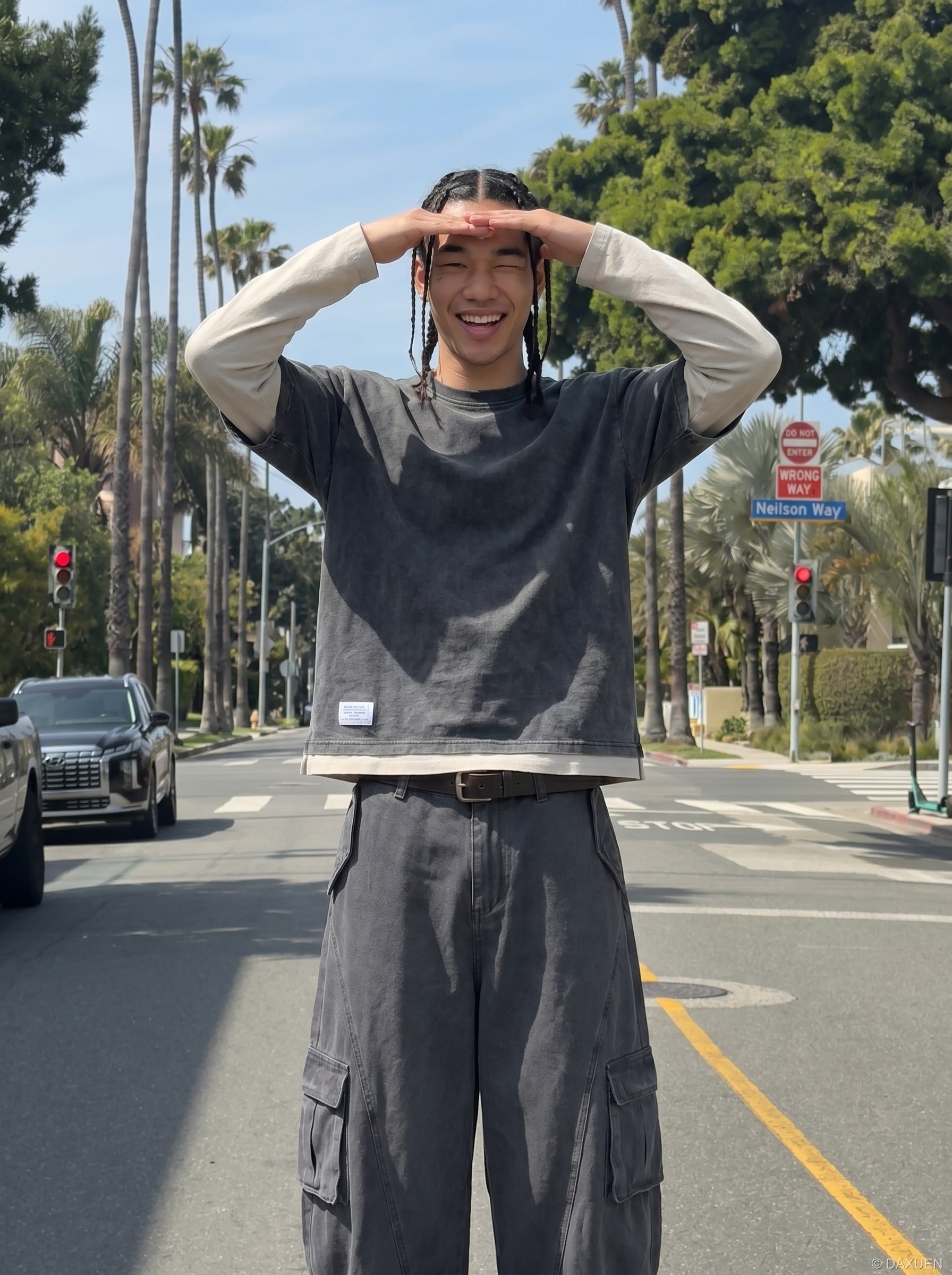 Balloon-Leg Cargo Pants - Wide-Leg