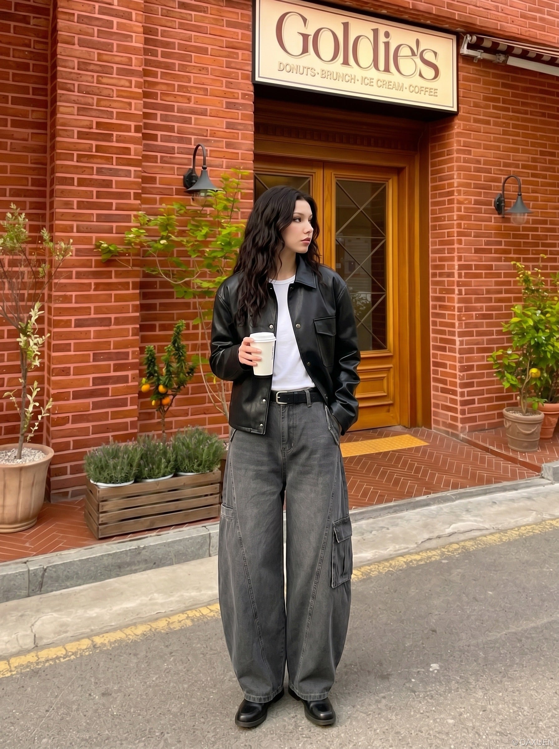 Balloon-Leg Cargo Pants - Wide-Leg