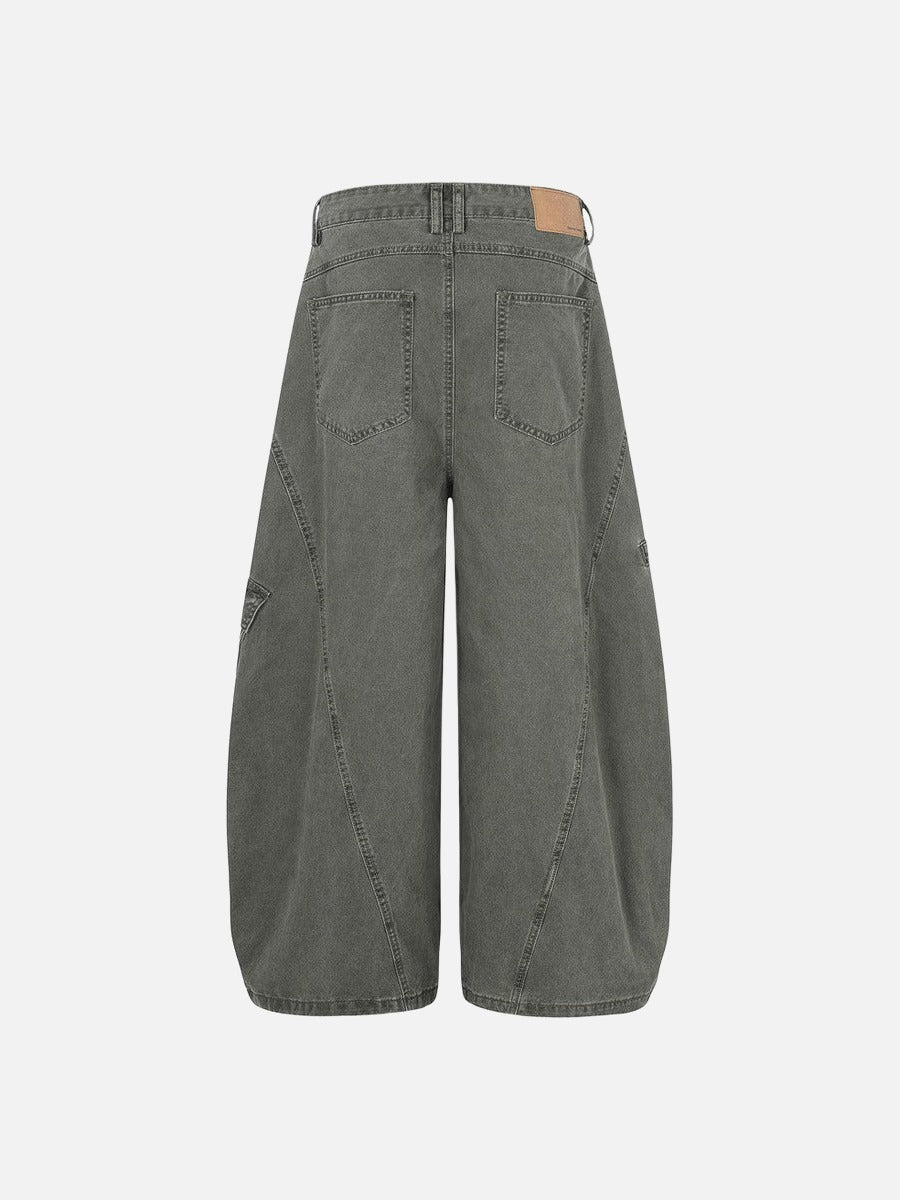 Balloon-Leg Cargo Pants - Wide-Leg