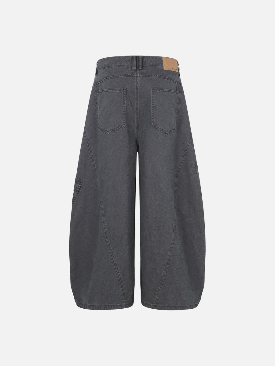Balloon-Leg Cargo Pants - Wide-Leg