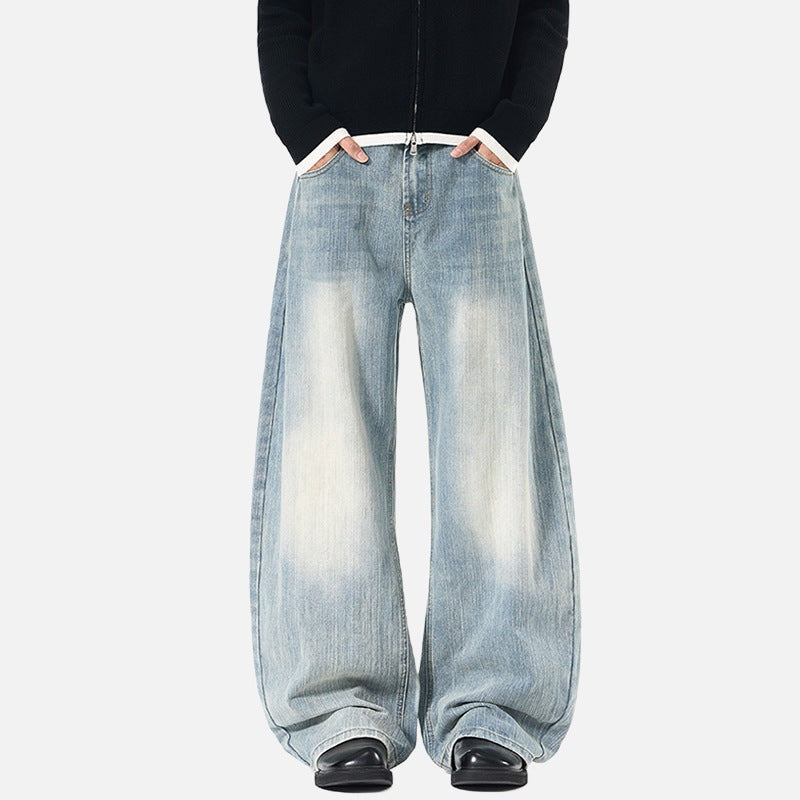 Balloon Leg Vintage Wash Jeans