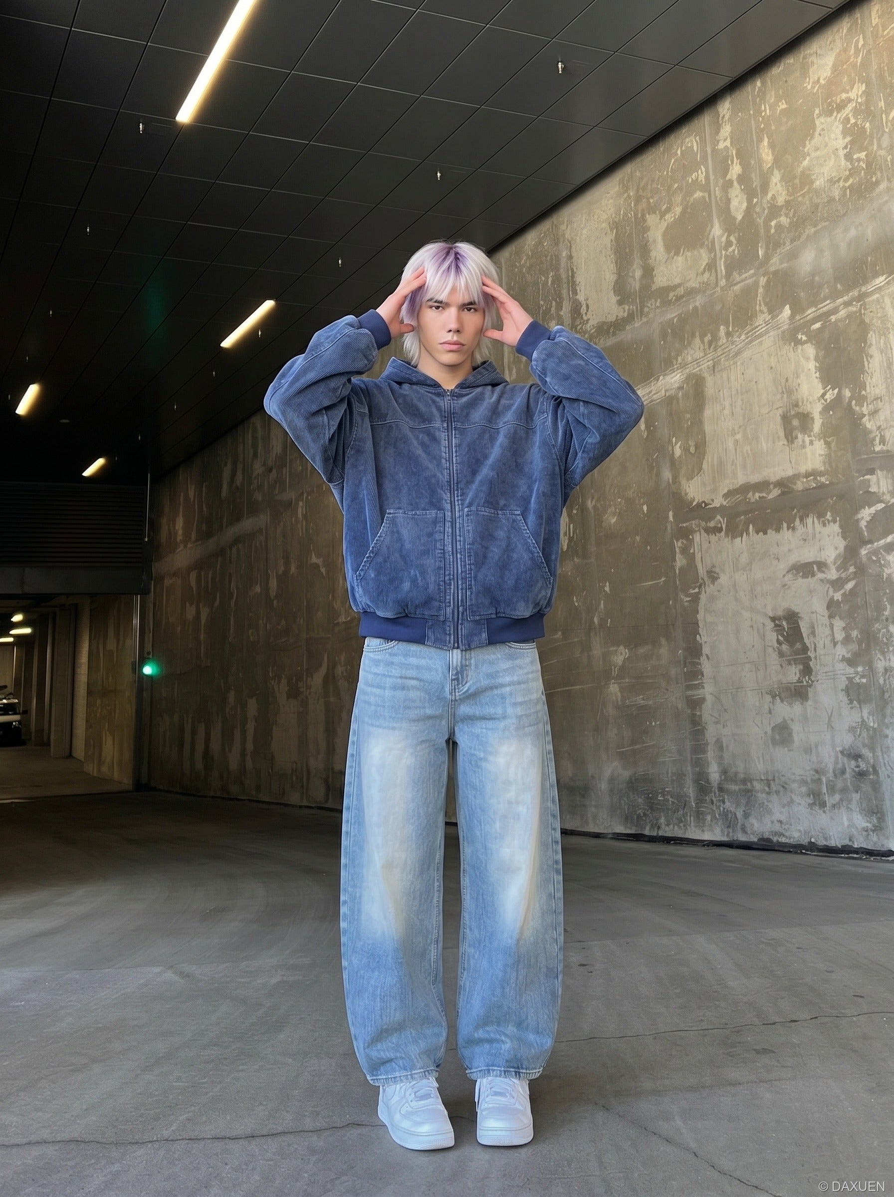 Balloon Leg Vintage Wash Jeans