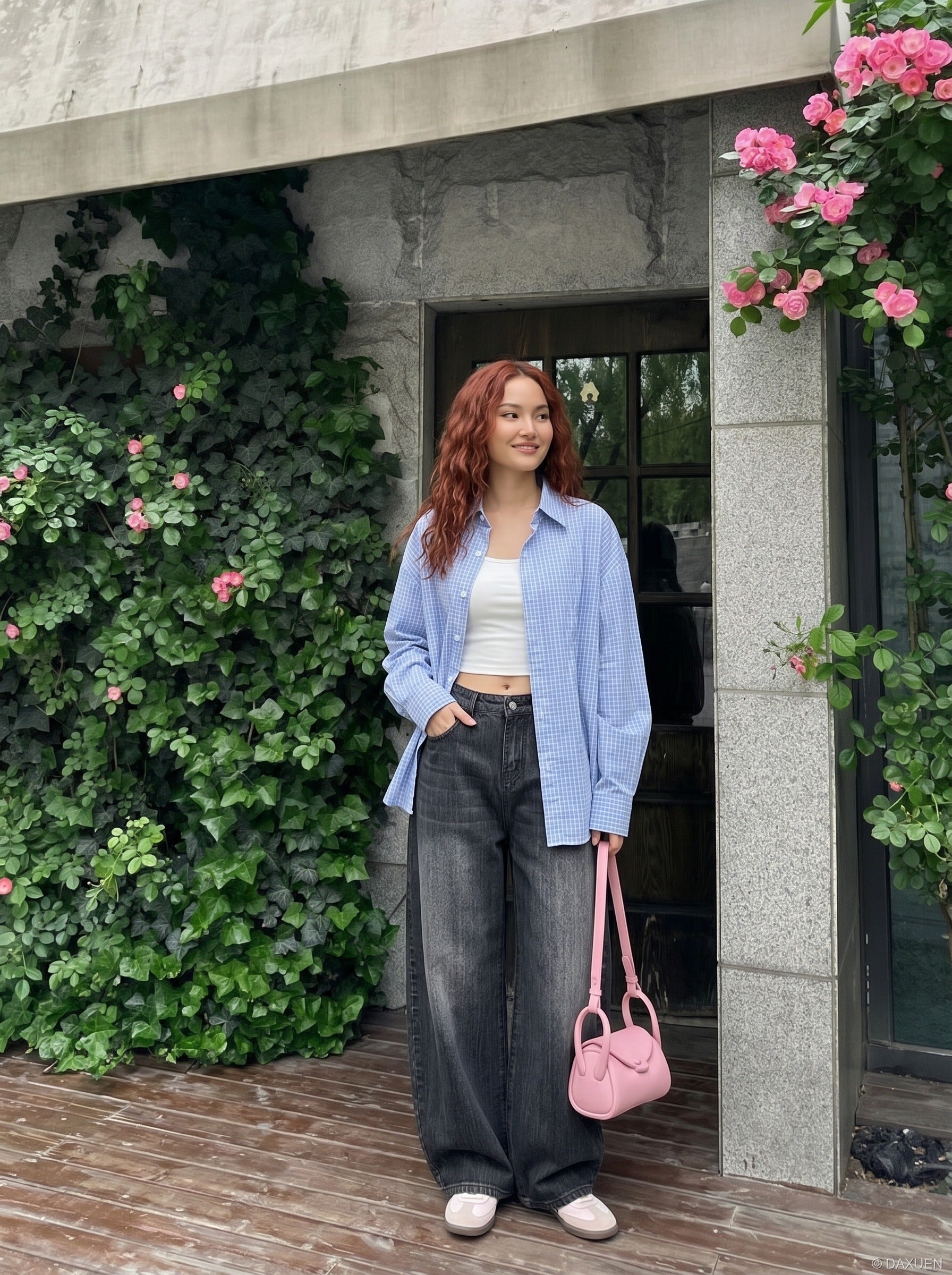 Balloon Leg Vintage Wash Jeans