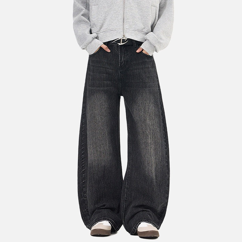 Balloon Leg Vintage Wash Jeans