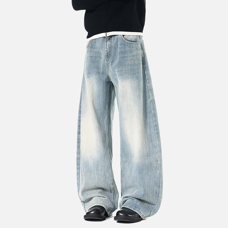 Balloon Leg Vintage Wash Jeans