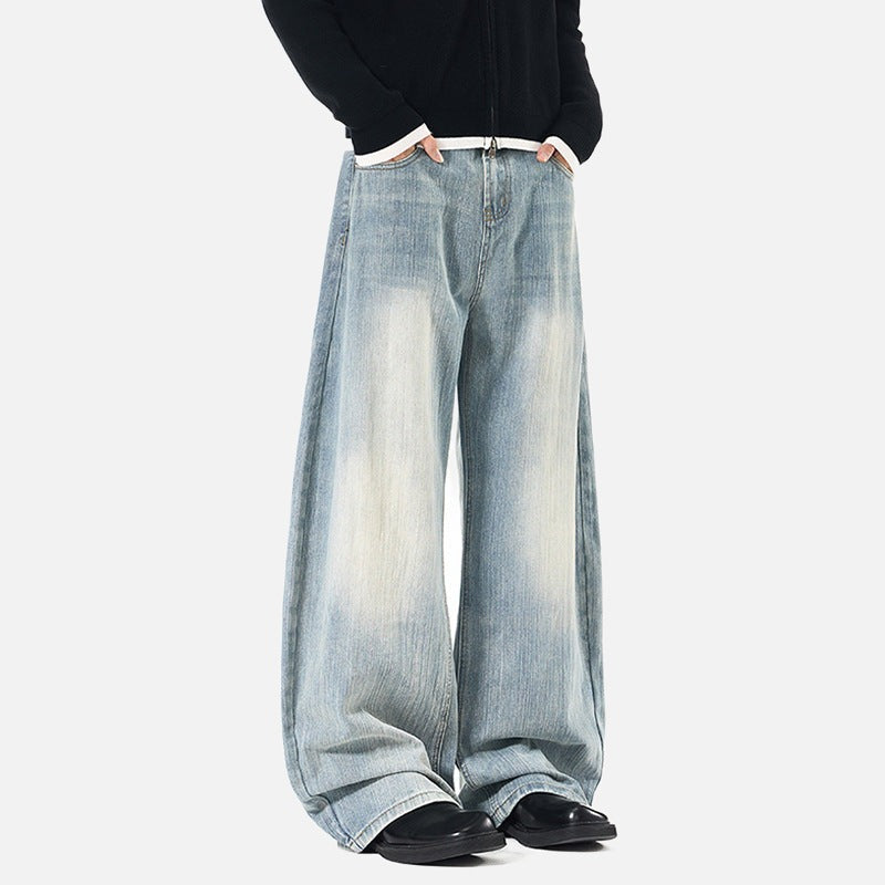 Balloon Leg Vintage Wash Jeans