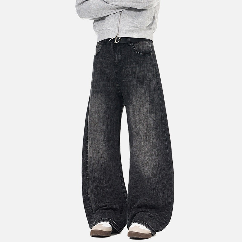 Balloon Leg Vintage Wash Jeans