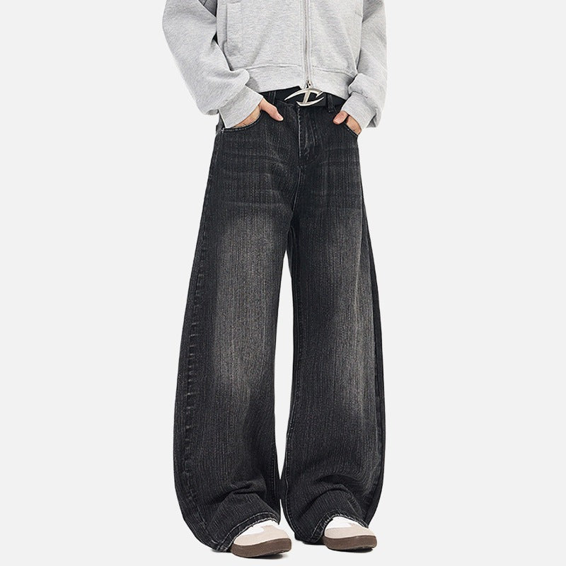 Balloon Leg Vintage Wash Jeans