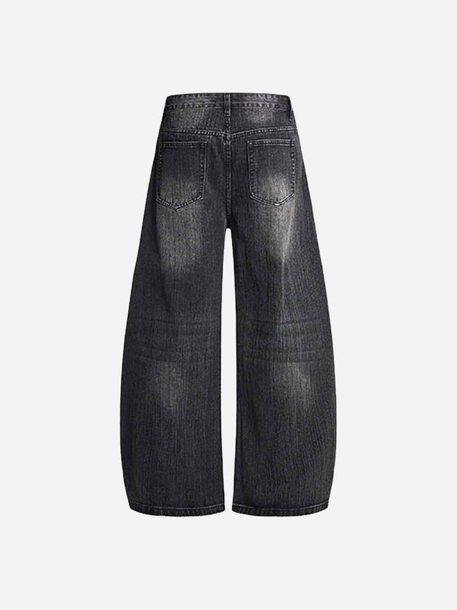 Balloon Leg Vintage Wash Jeans