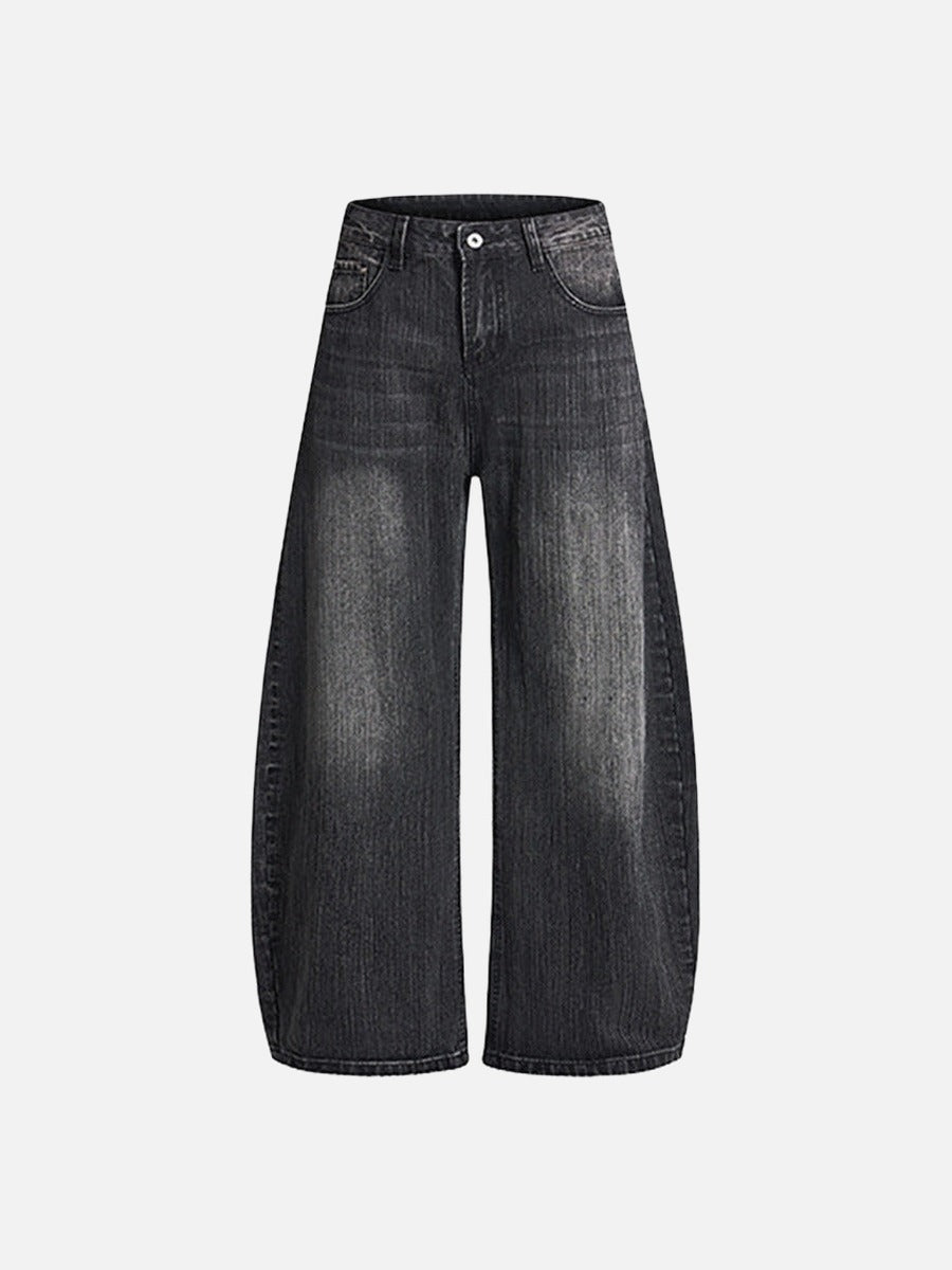 Balloon Leg Vintage Wash Jeans