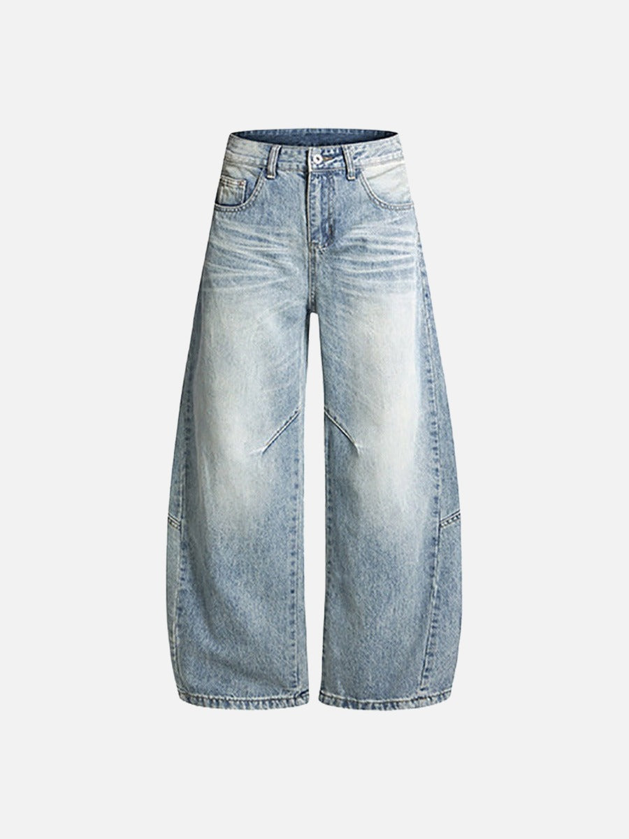 Balloon Wide-Leg Denim Jeans