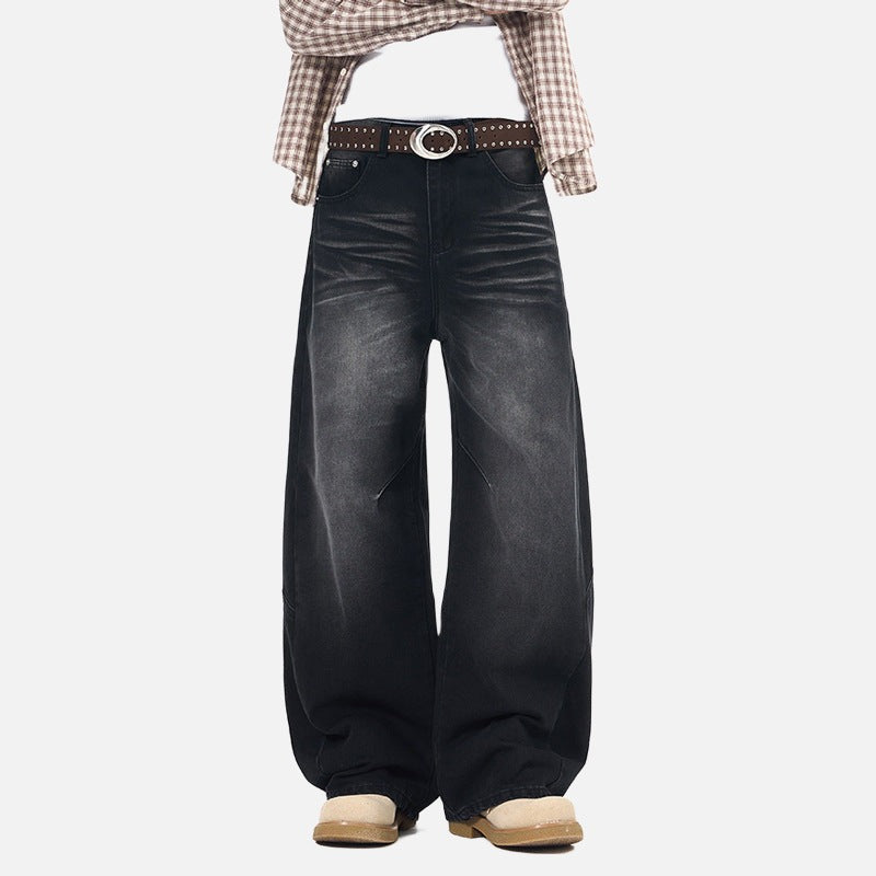 Balloon Wide-Leg Denim Jeans