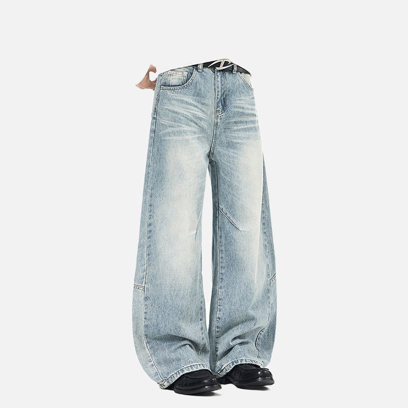 Balloon Wide-Leg Denim Jeans