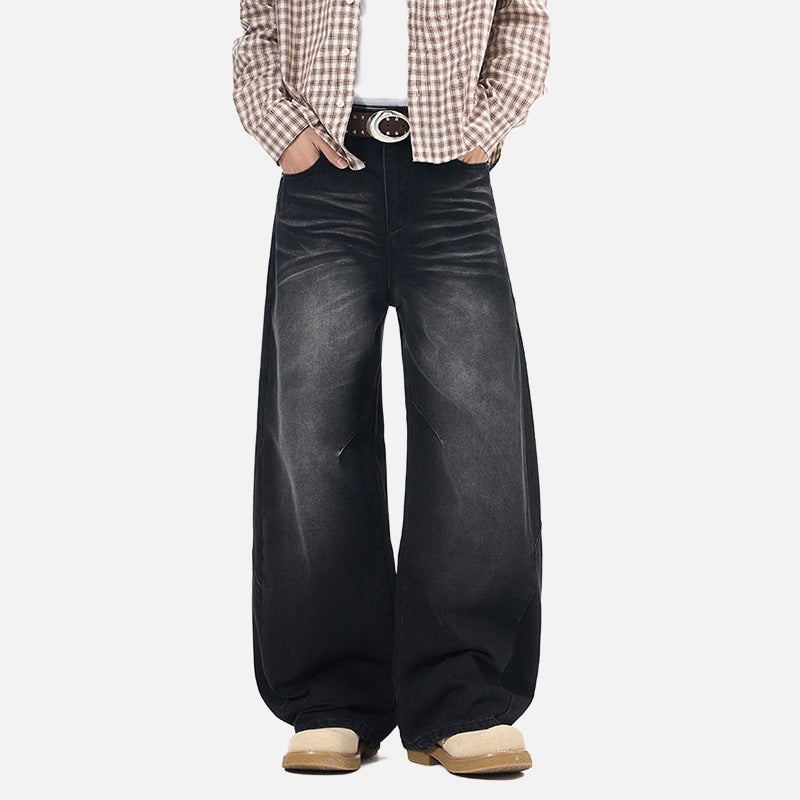 Balloon Wide-Leg Denim Jeans
