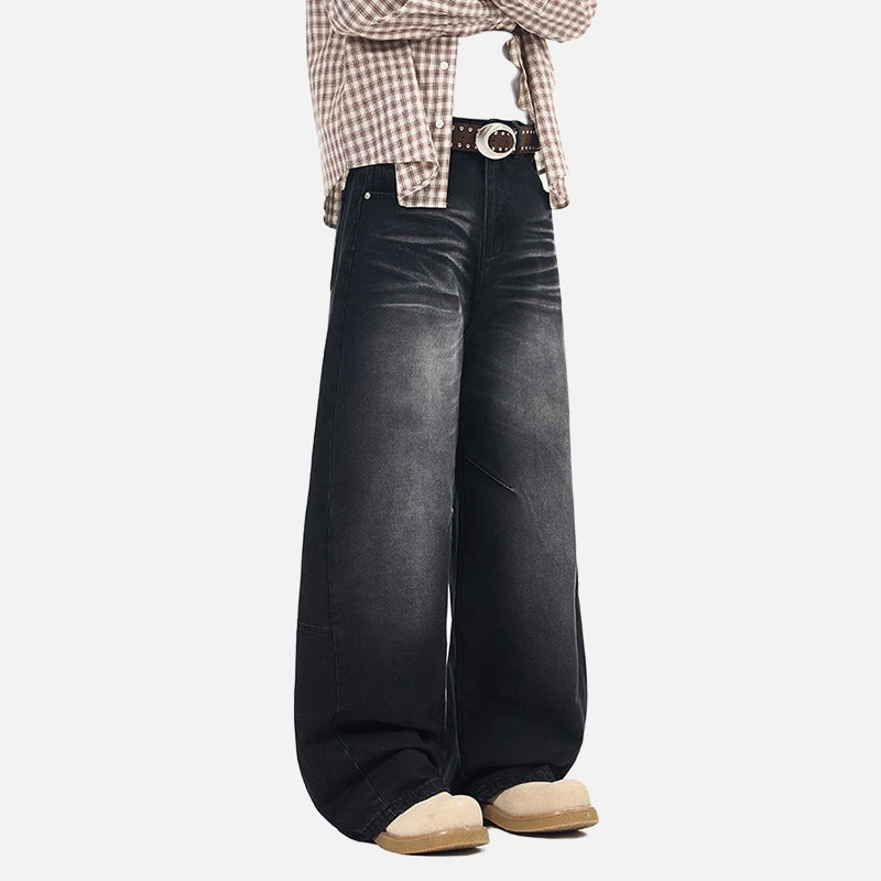 Balloon Wide-Leg Denim Jeans