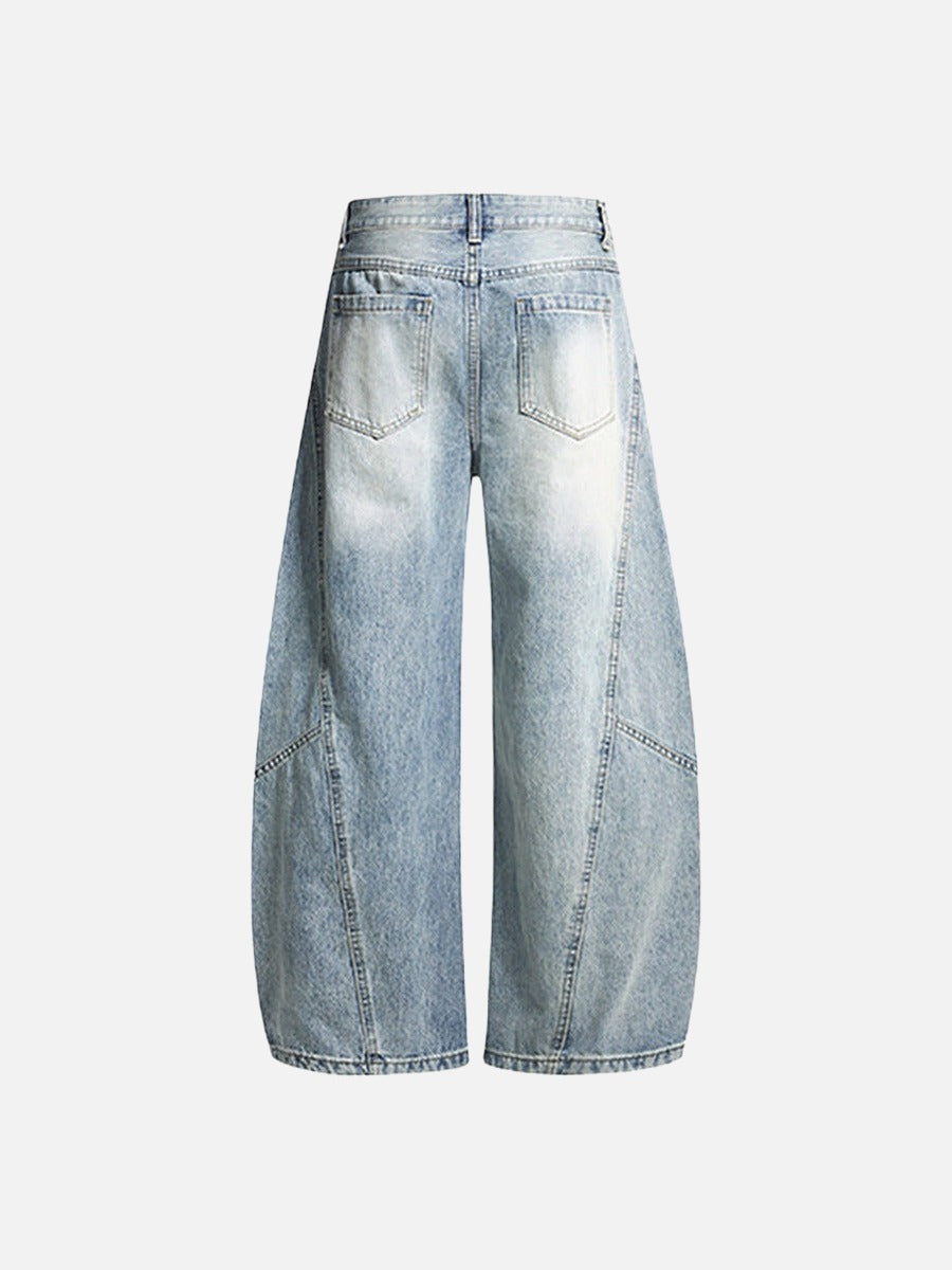 Balloon Wide-Leg Denim Jeans