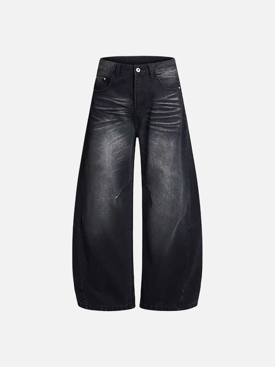 Balloon Wide-Leg Denim Jeans