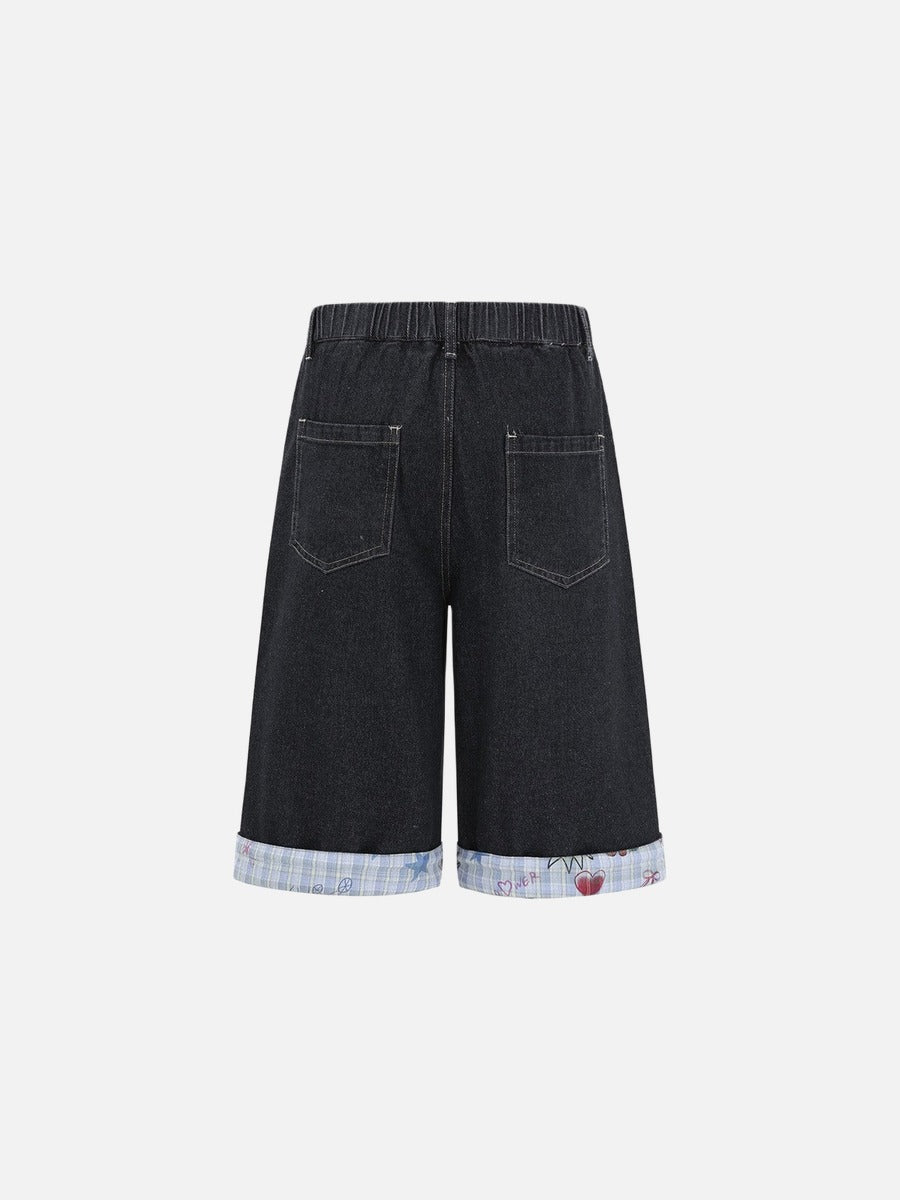 Be Nola Embroidered Denim Jort