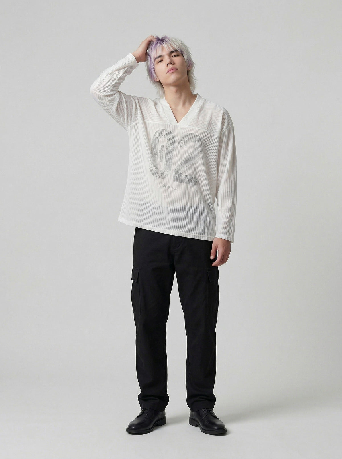 Bold Graphic Long-Sleeved Top