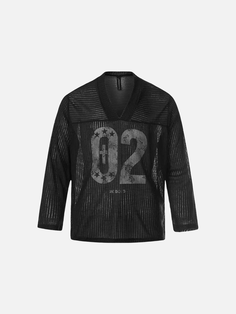 Bold Graphic Long-Sleeved Top
