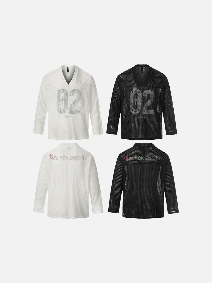 Bold Graphic Long-Sleeved Top