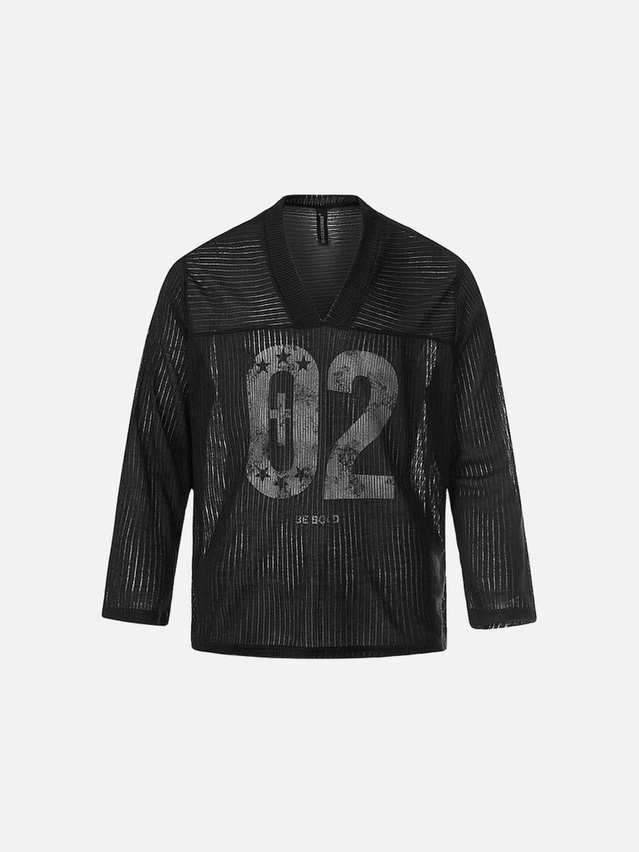 Bold Graphic Long-Sleeved Top