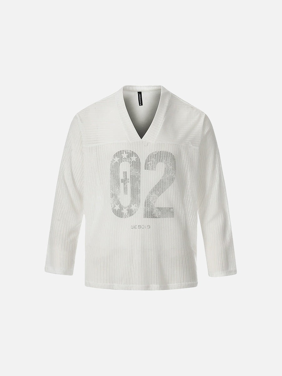 Bold Graphic Long-Sleeved Top
