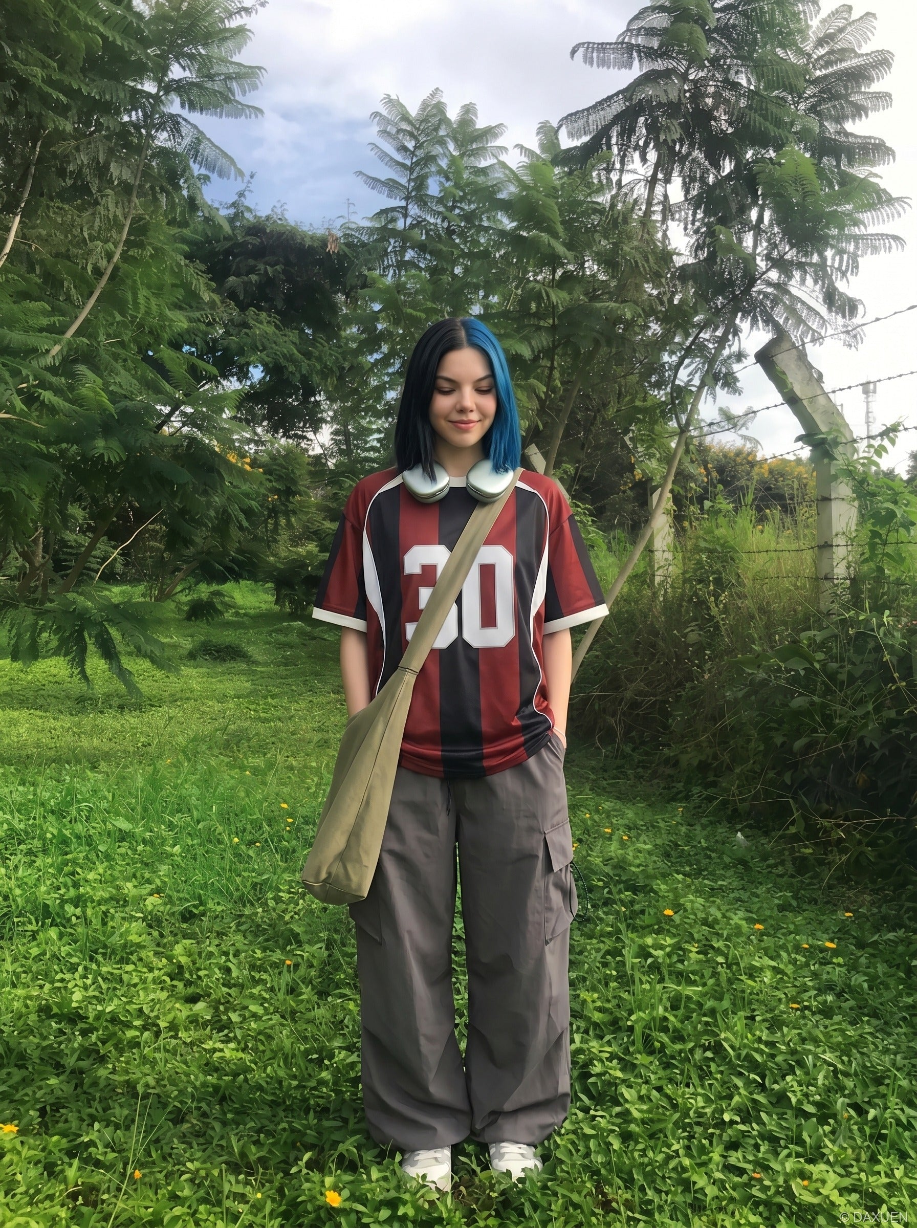 Bold Striped Oversized Tee