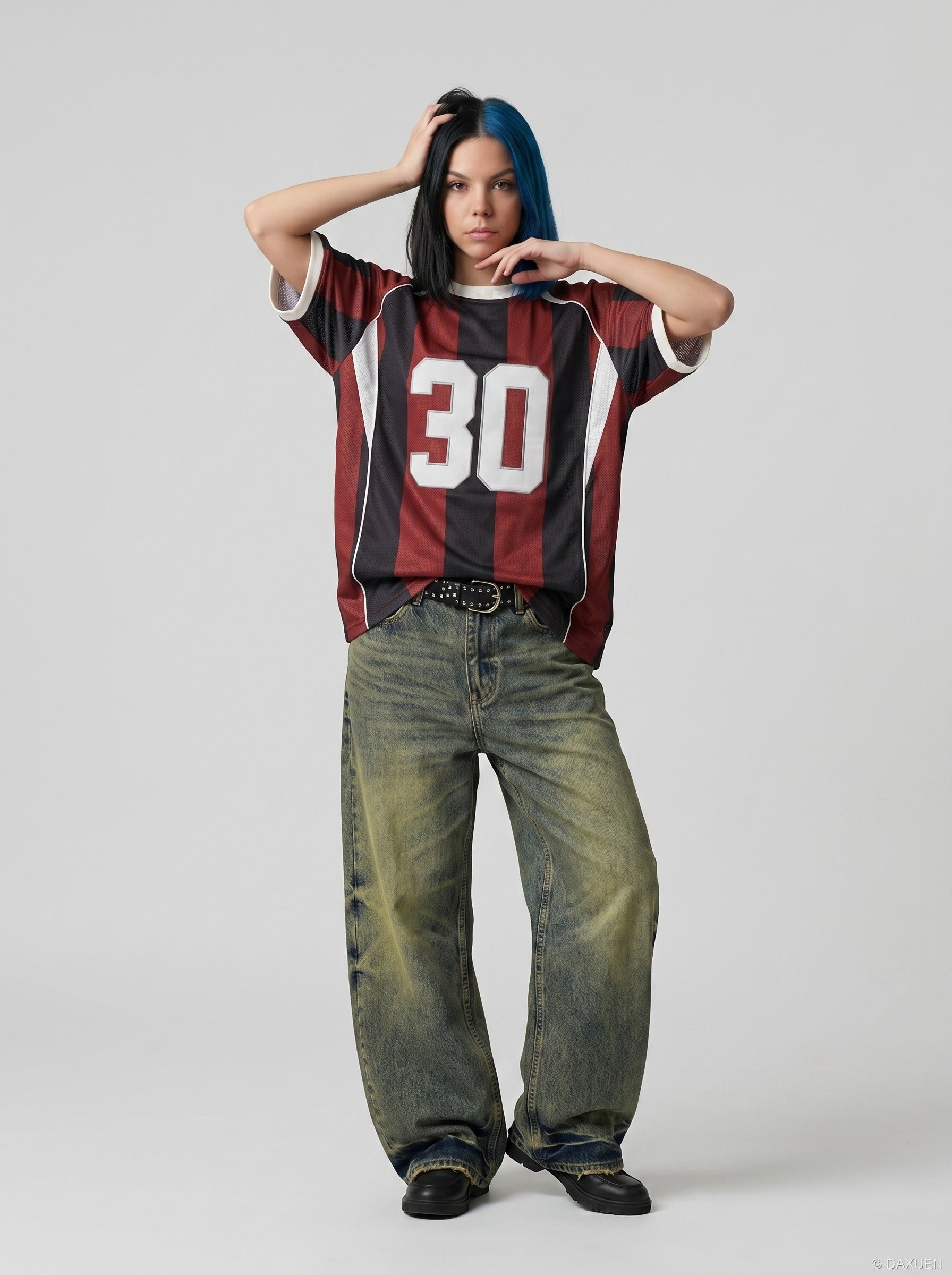 Bold Striped Oversized Tee