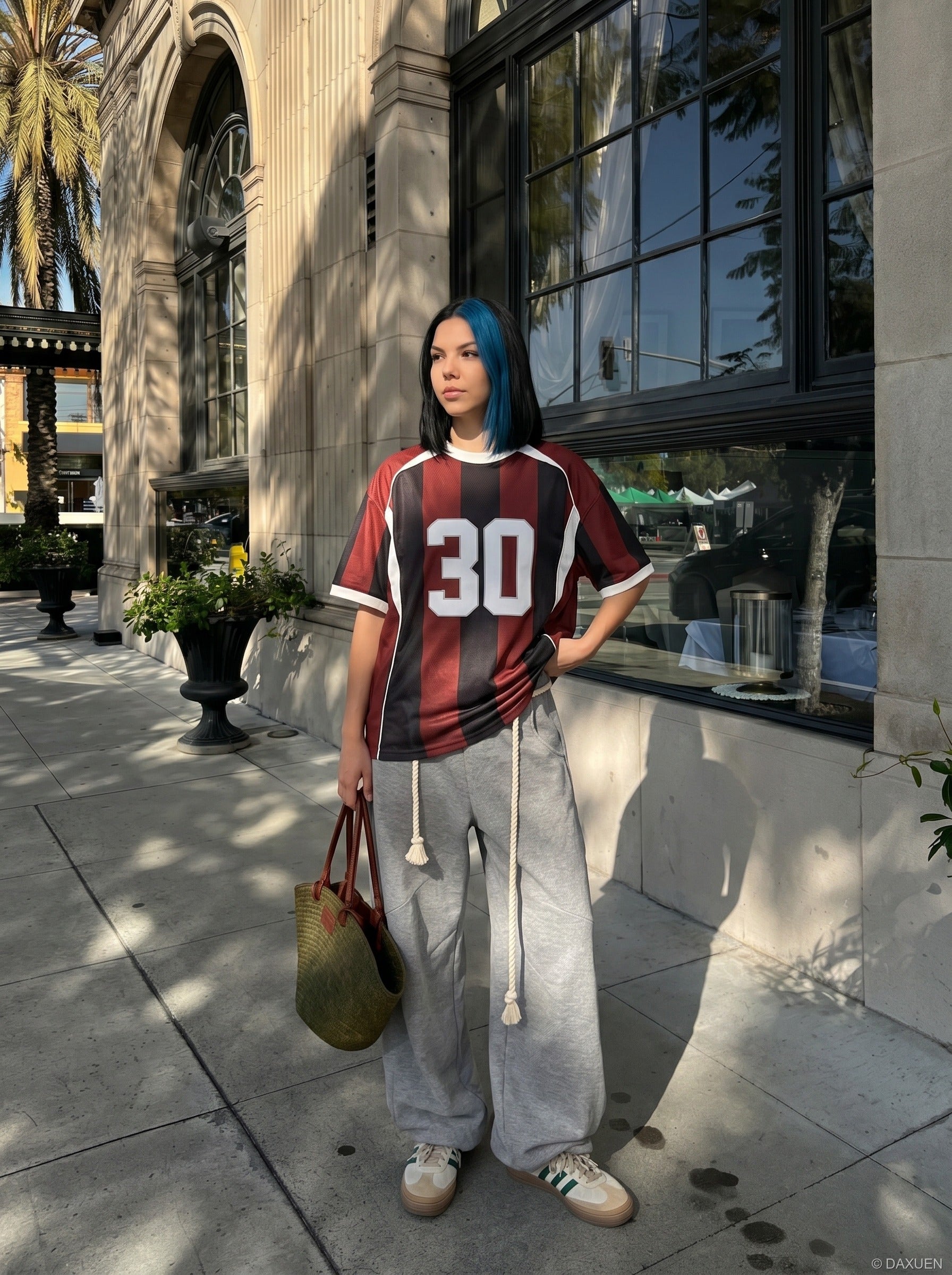 Bold Striped Oversized Tee