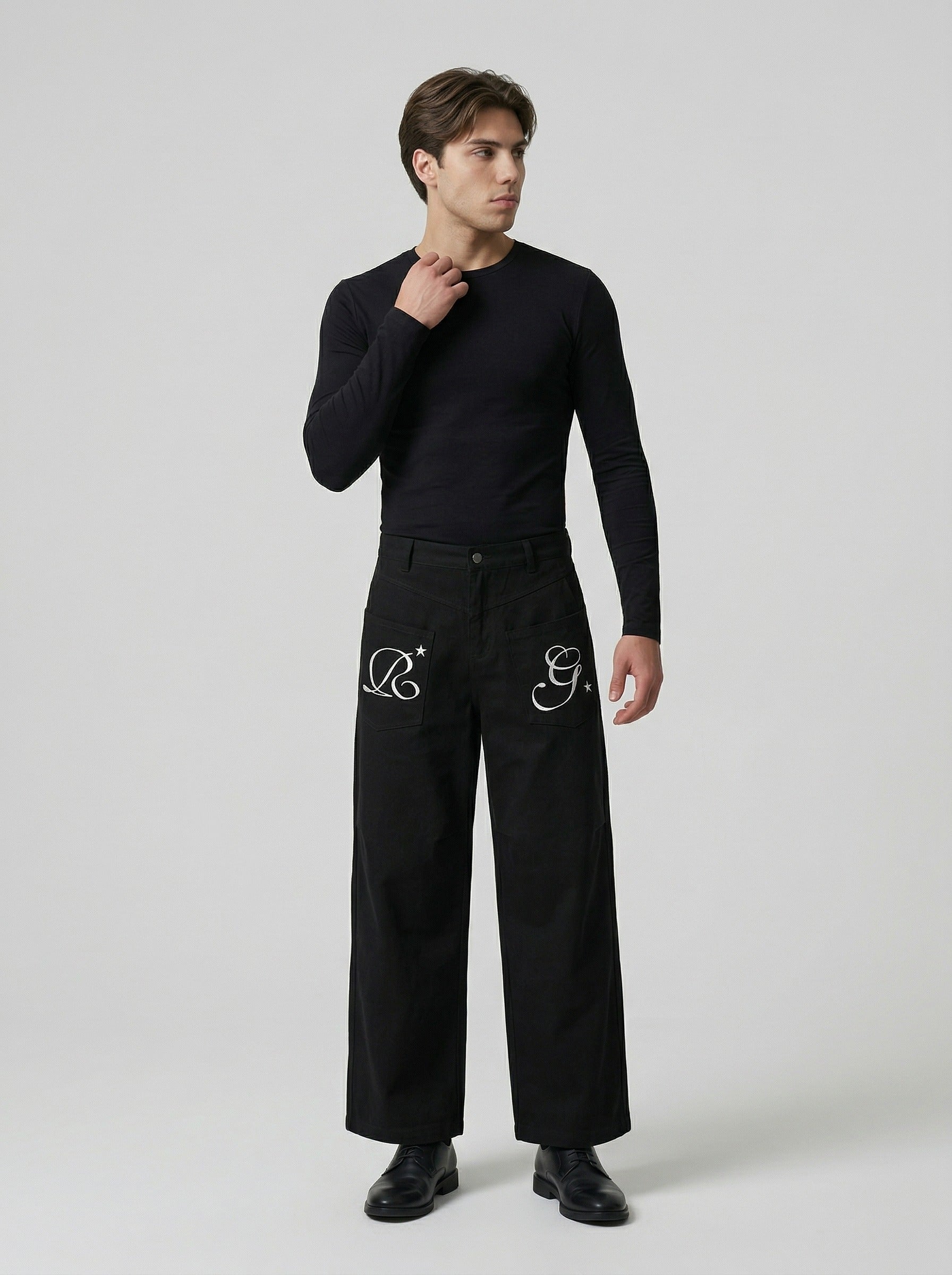 Pantalones cargo cropped de pernera ancha