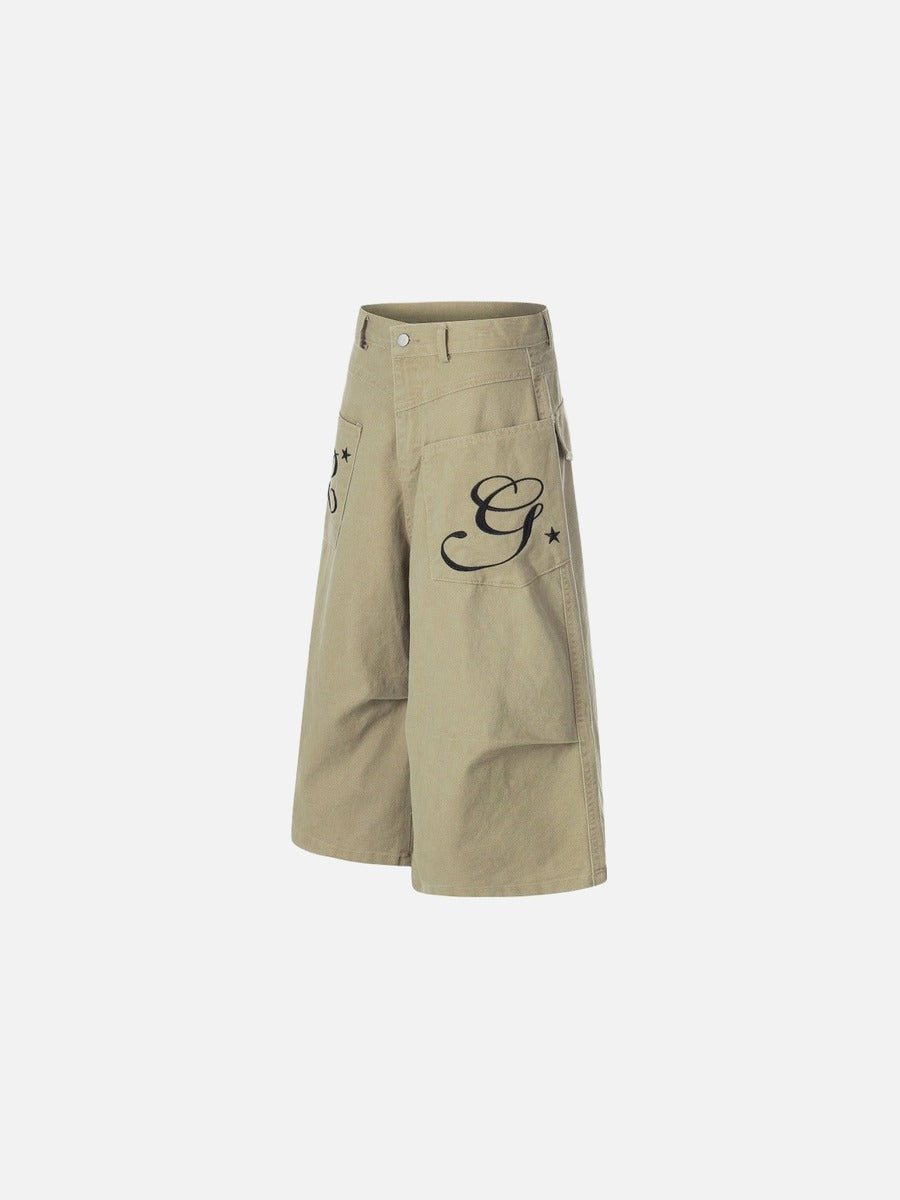 Pantalones cargo cropped de pernera ancha