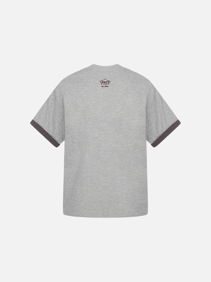 Camiseta informal con cuello en V y muesca