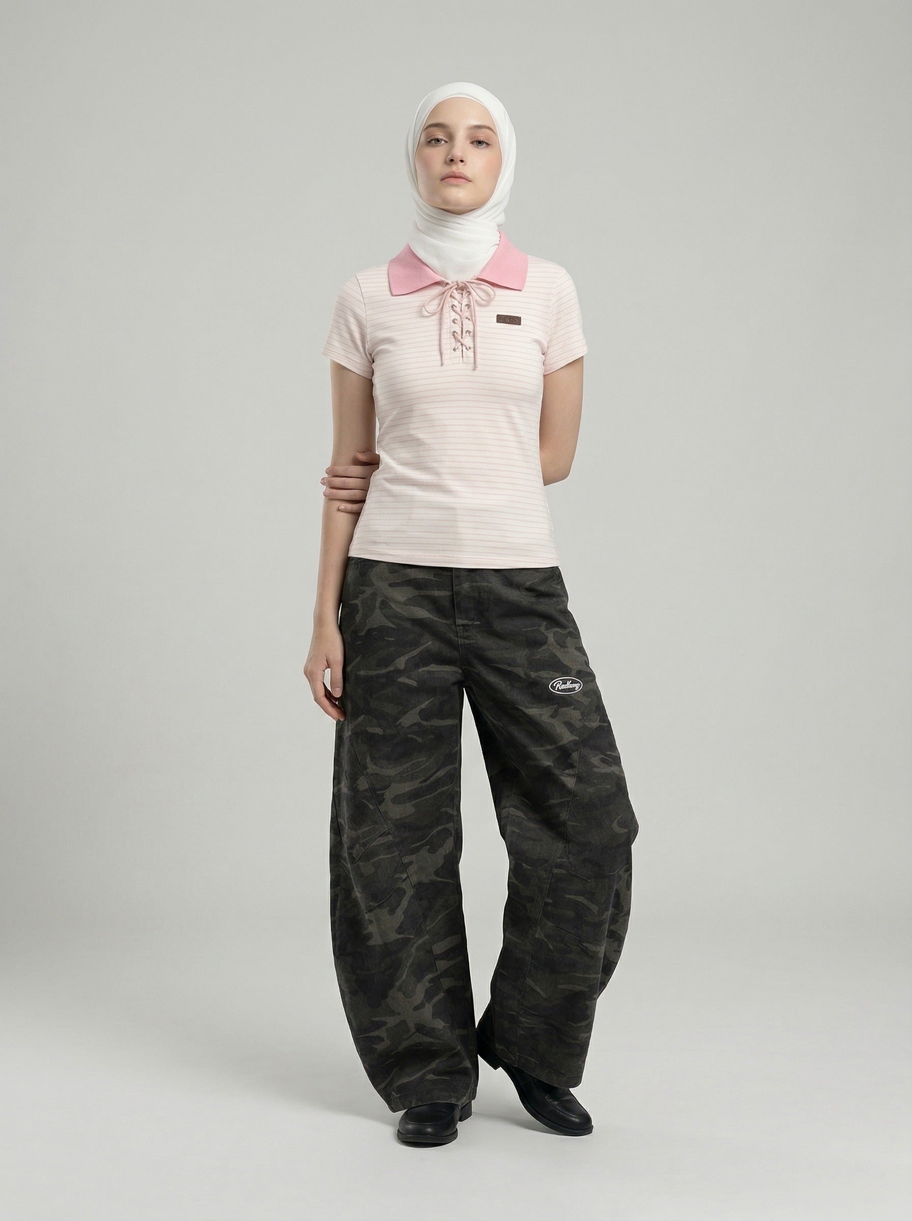 Polo a Rayas Chic con Cordones