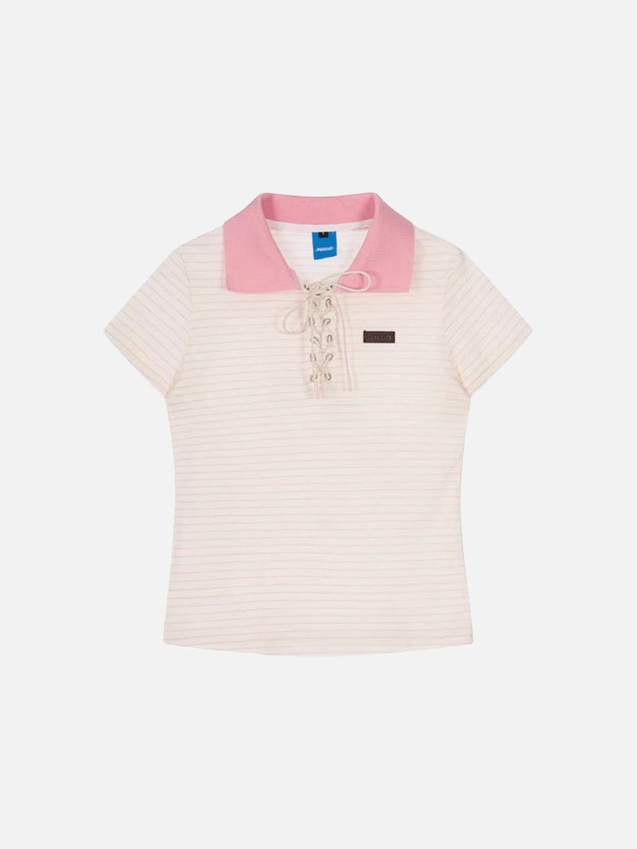Polo a Rayas Chic con Cordones