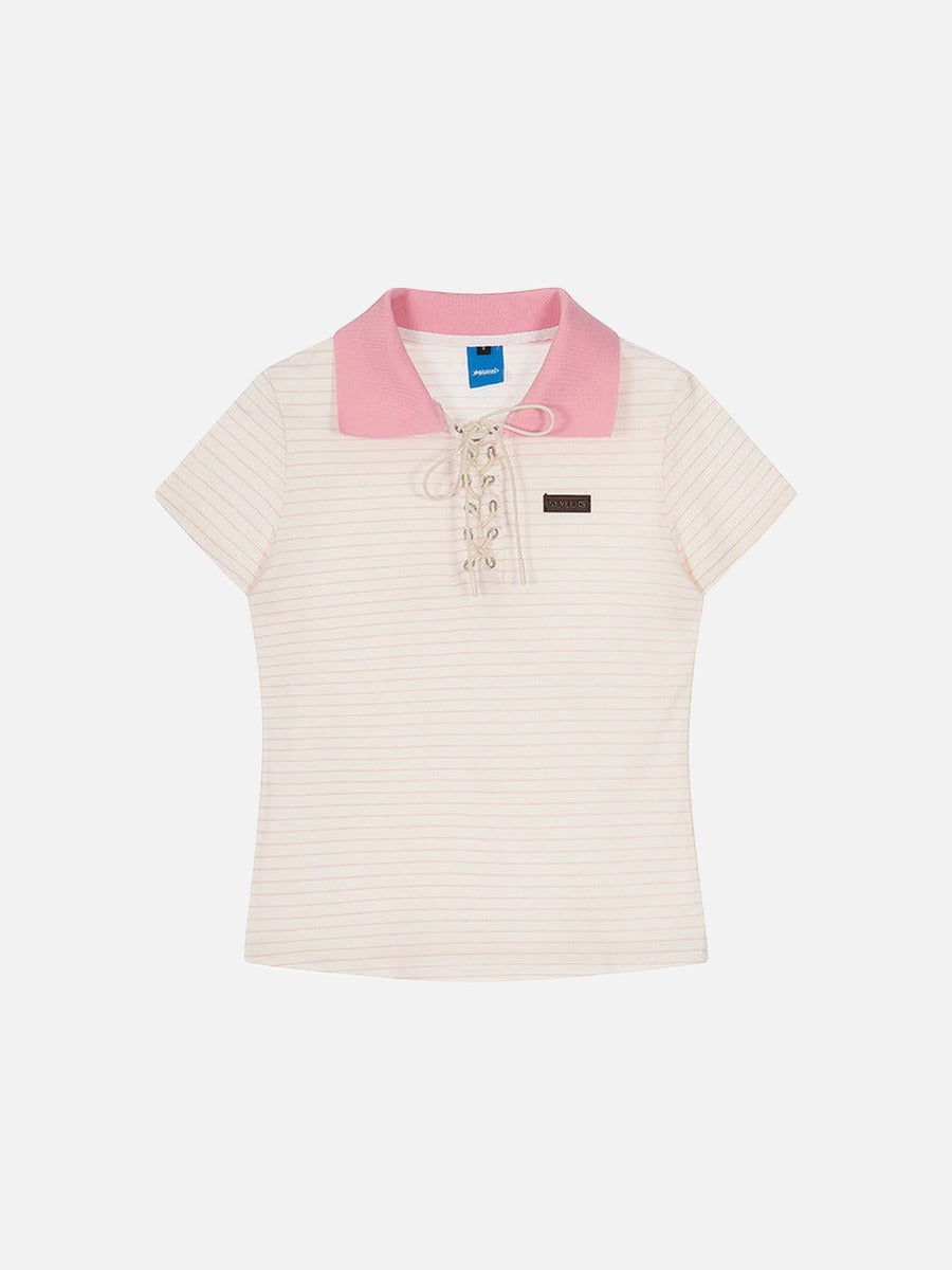 Polo a Rayas Chic con Cordones