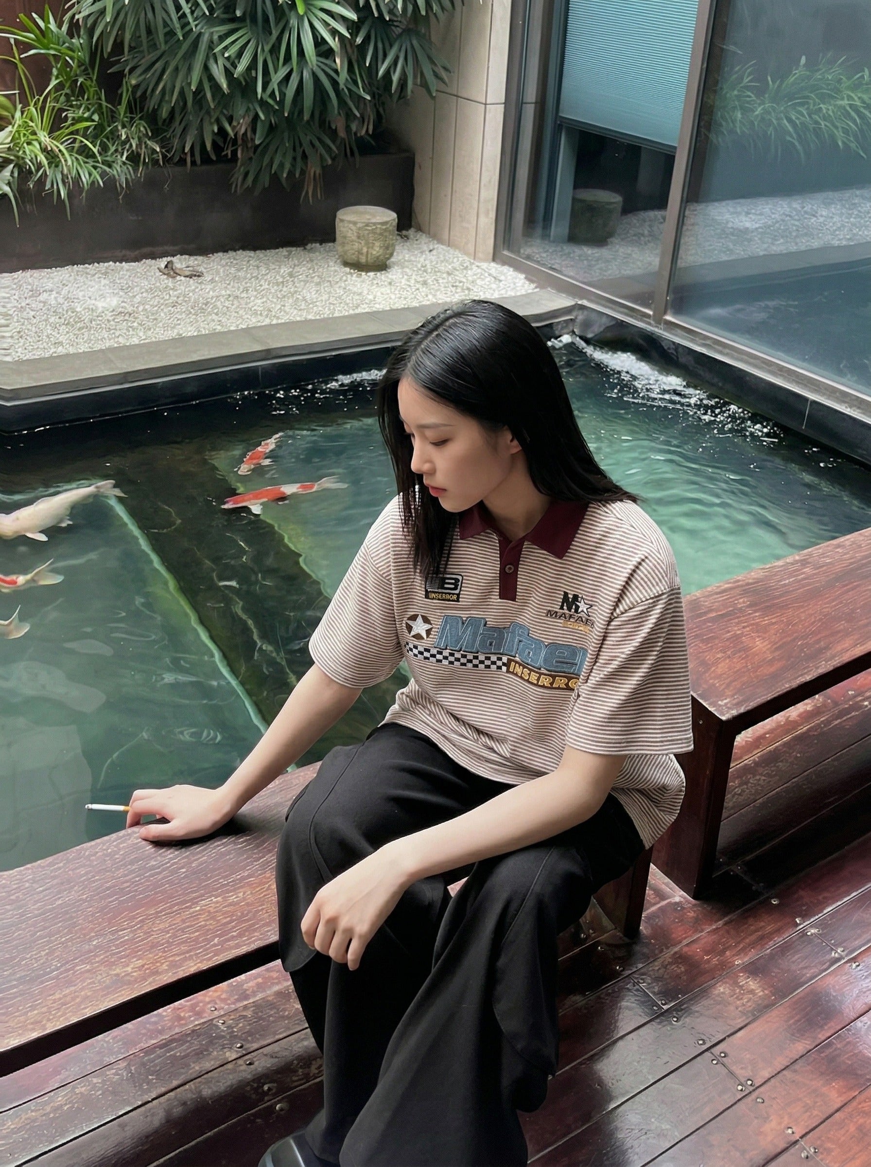 Polo a rayas "Chill Vibe"