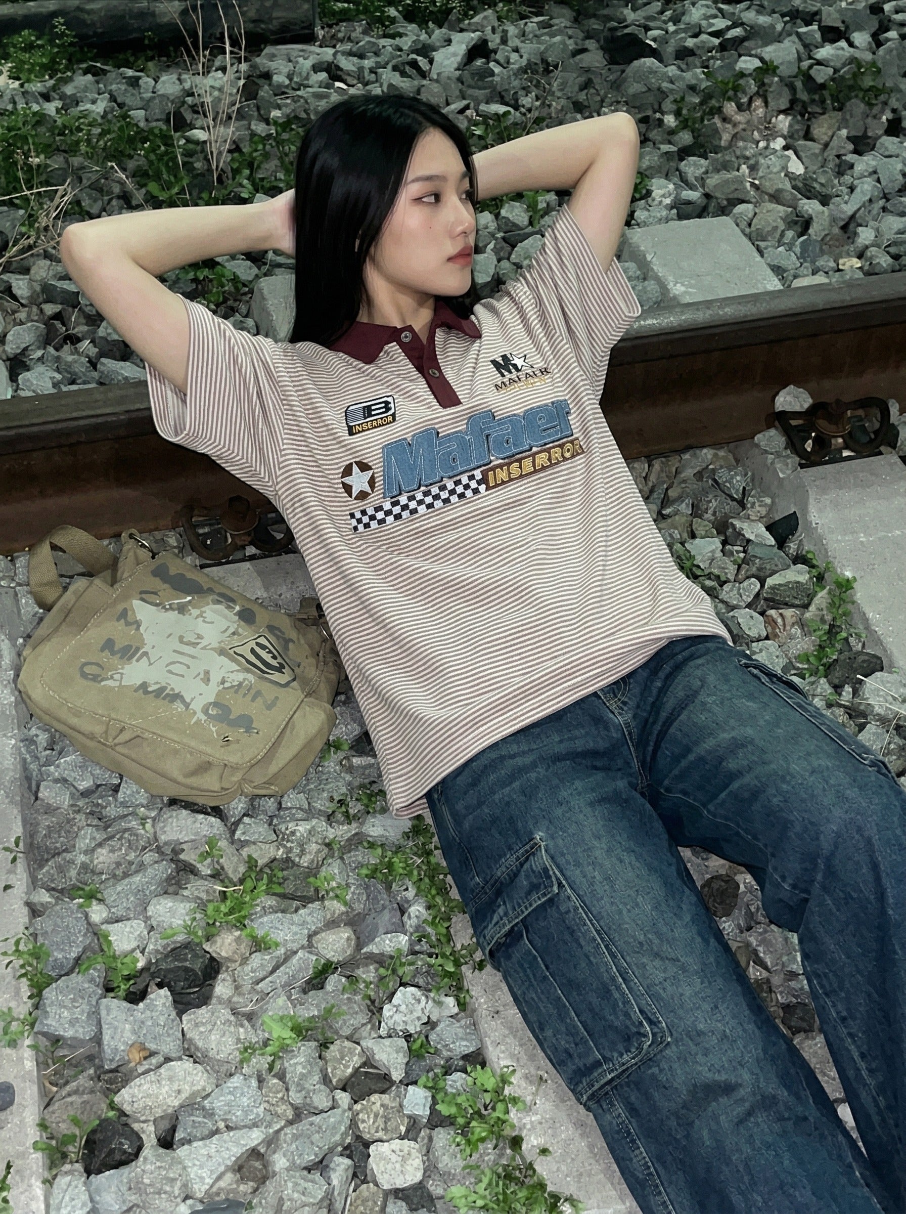 Polo a rayas "Chill Vibe"