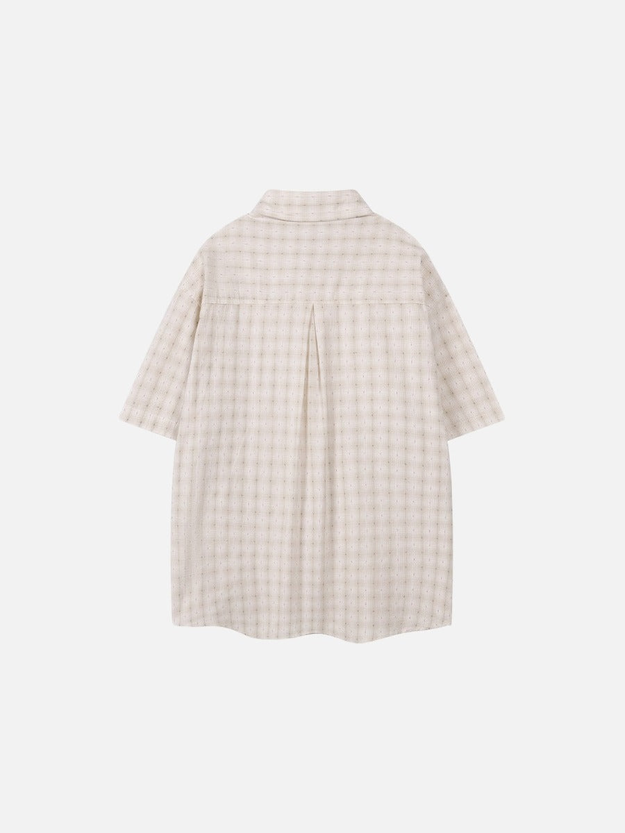 Chill Vibes Plaid Short-Sleeved Shirt