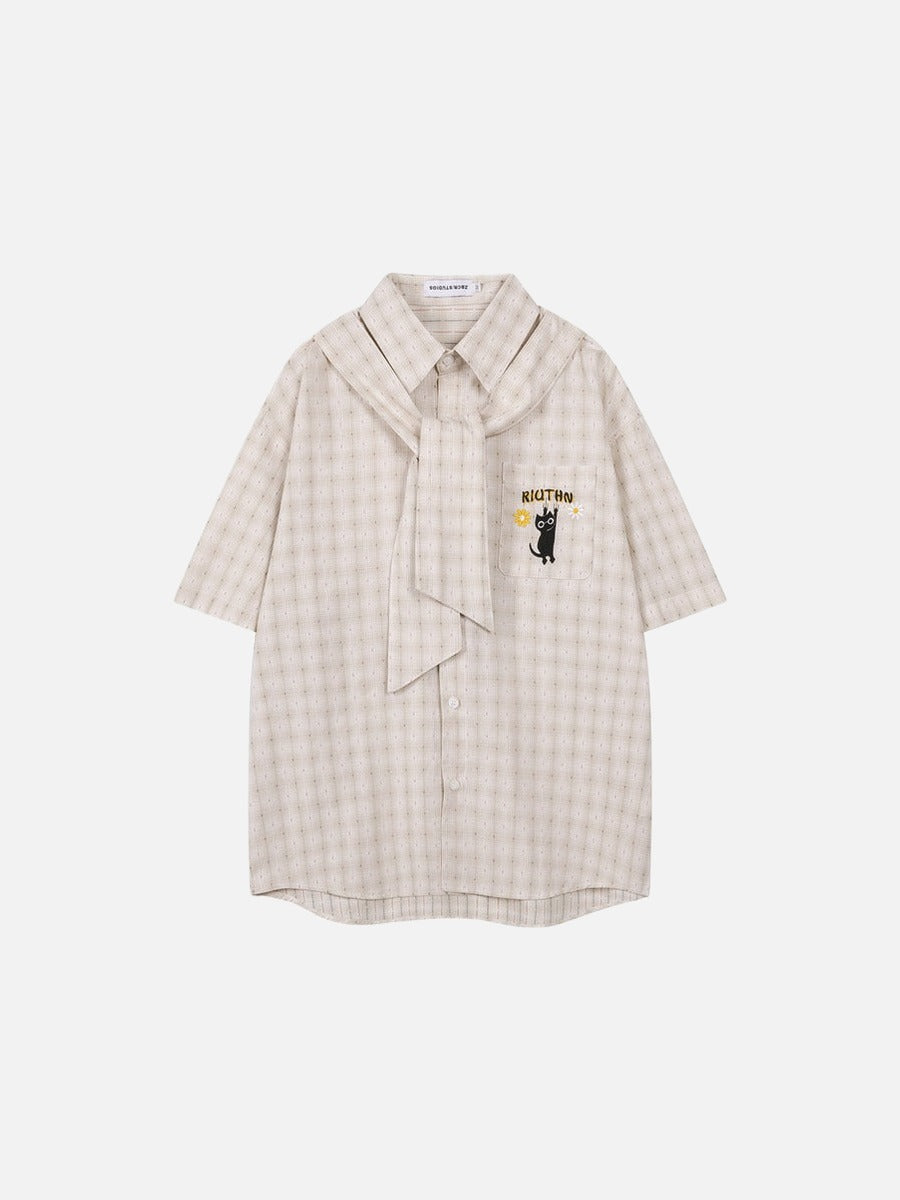 Chill Vibes Plaid Short-Sleeved Shirt