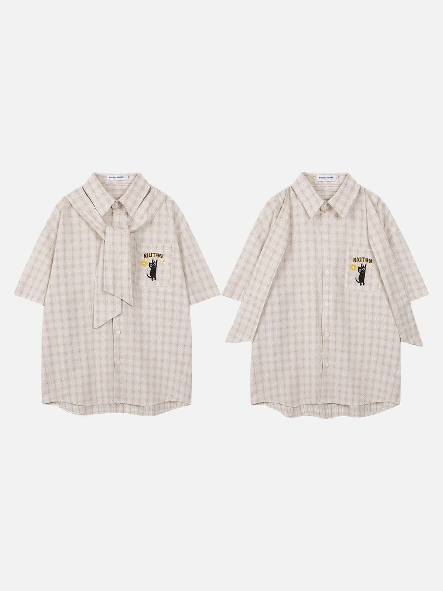 Chill Vibes Plaid Short-Sleeved Shirt